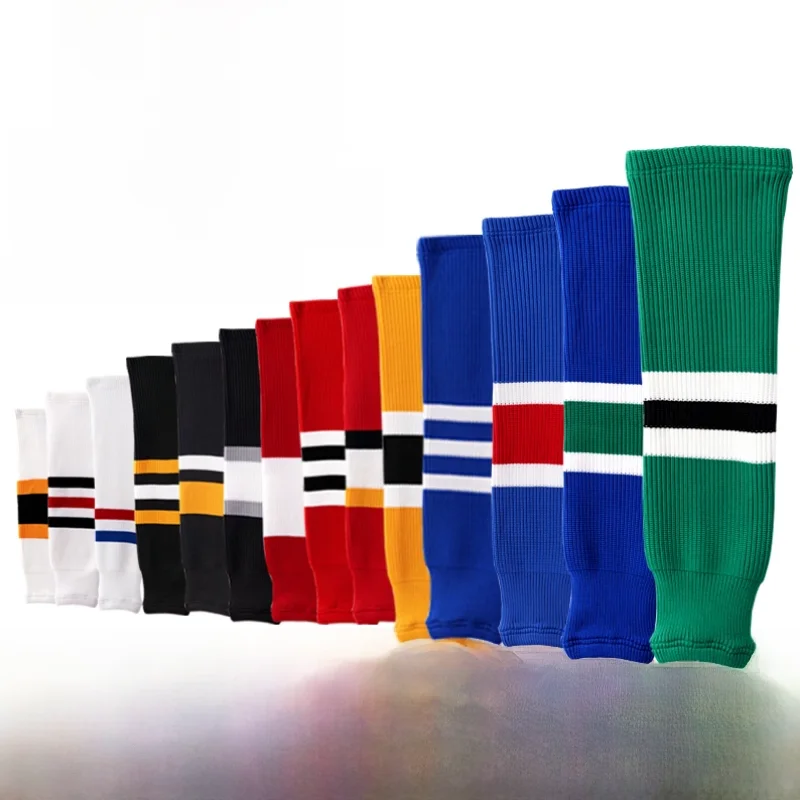 skin-friendly-soft-comfortable-knitted-ice-hockey-leg-pads-children's-knee-protector-socks-versatile-all-match-ice-hockey-gear