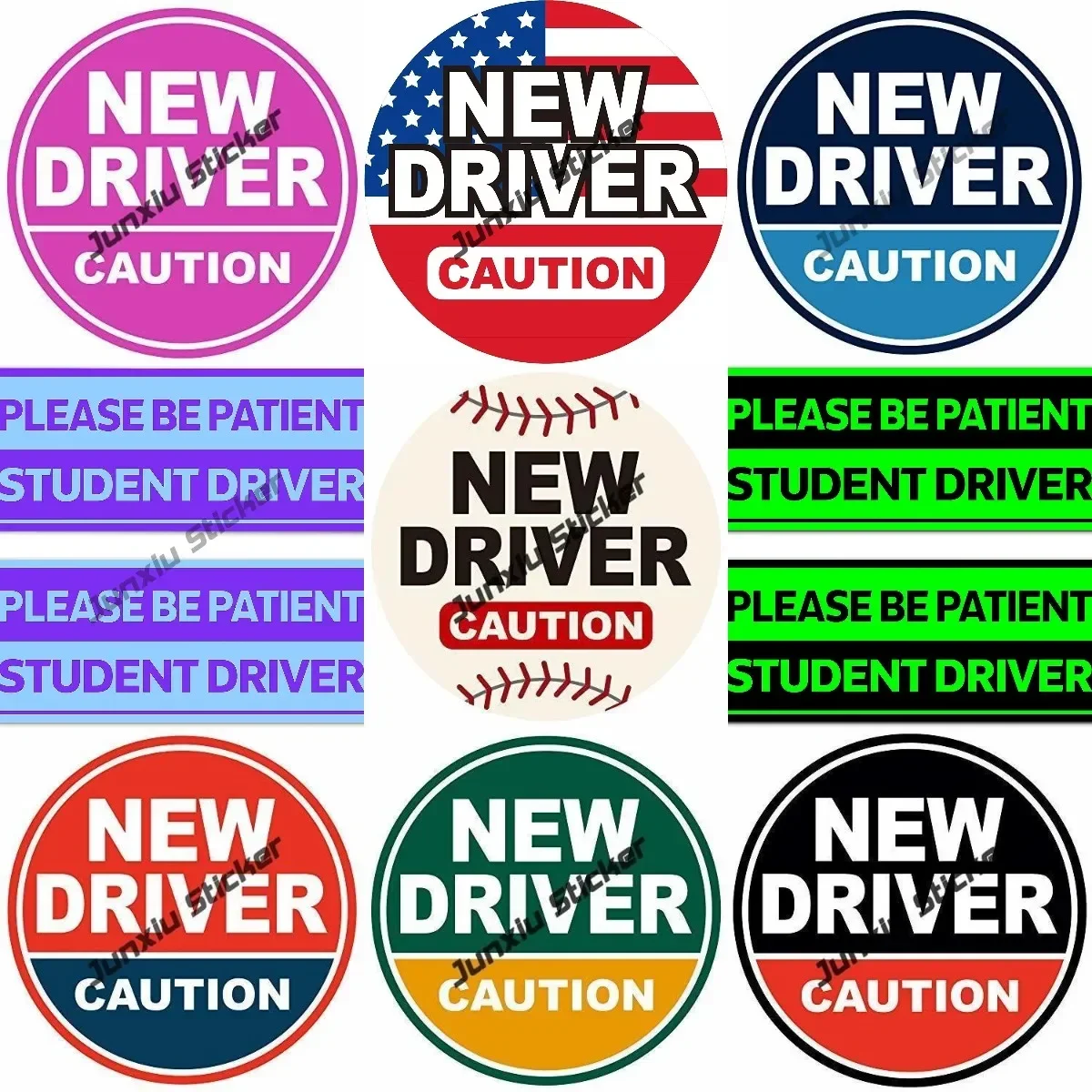 

Student Driver Sticker Car Decal New Teen Permit International Safety Sign Please Be Patient Student Driver New Drive Stickers