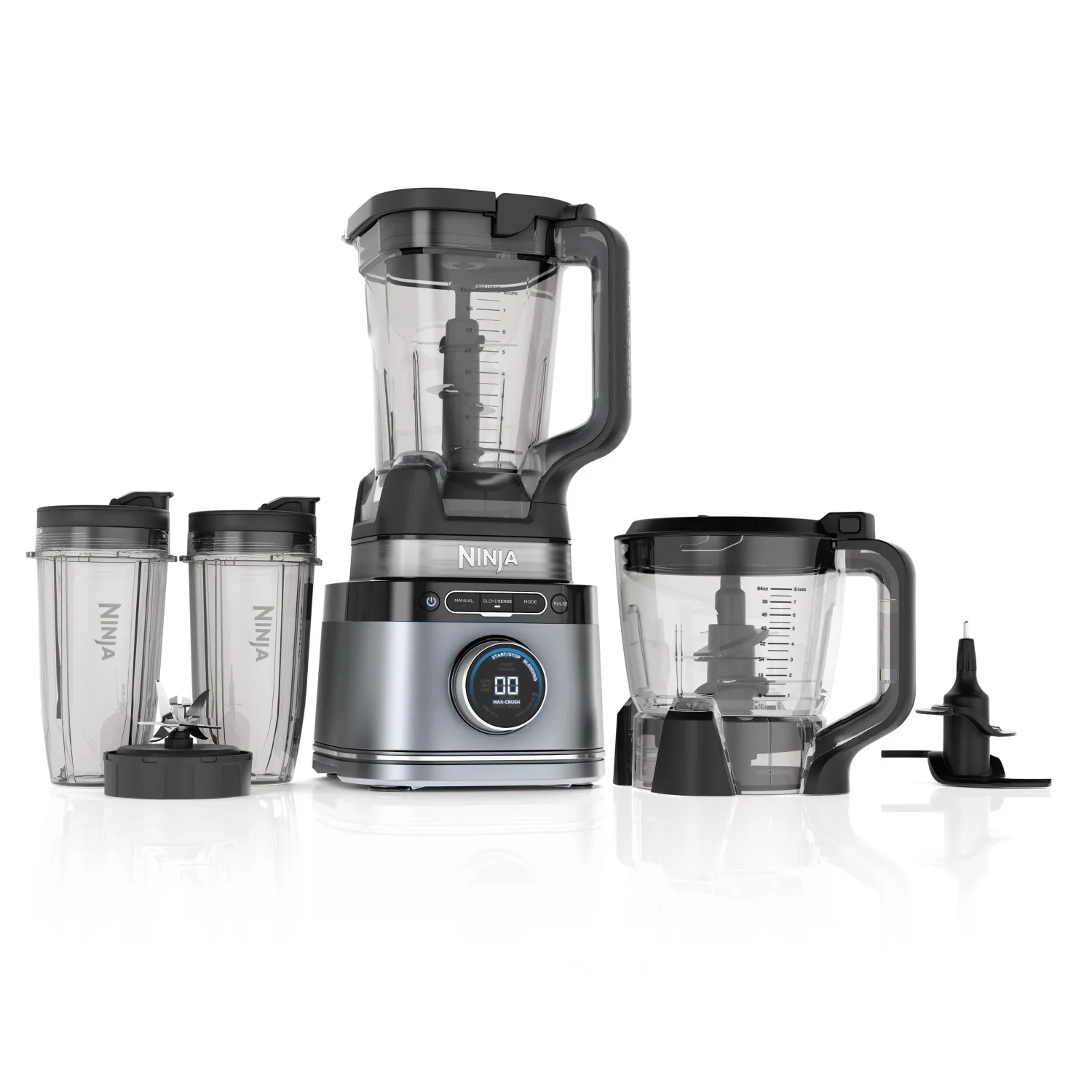 Detect Kitchen System Power Blender + Processor with Blend Sense Technology, Silver, TB400