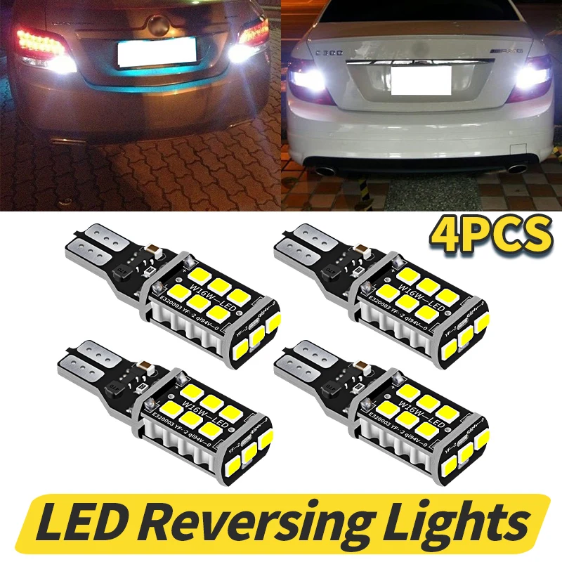 4 قطعة مصباح إشارة T15 W16W 921 912 LED لمبات السوبر مشرق 4014 45SMD سيارة عكس مصباح إيقاف السيارة Canbus تسليط الضوء على احتياطية الذيل ضوء