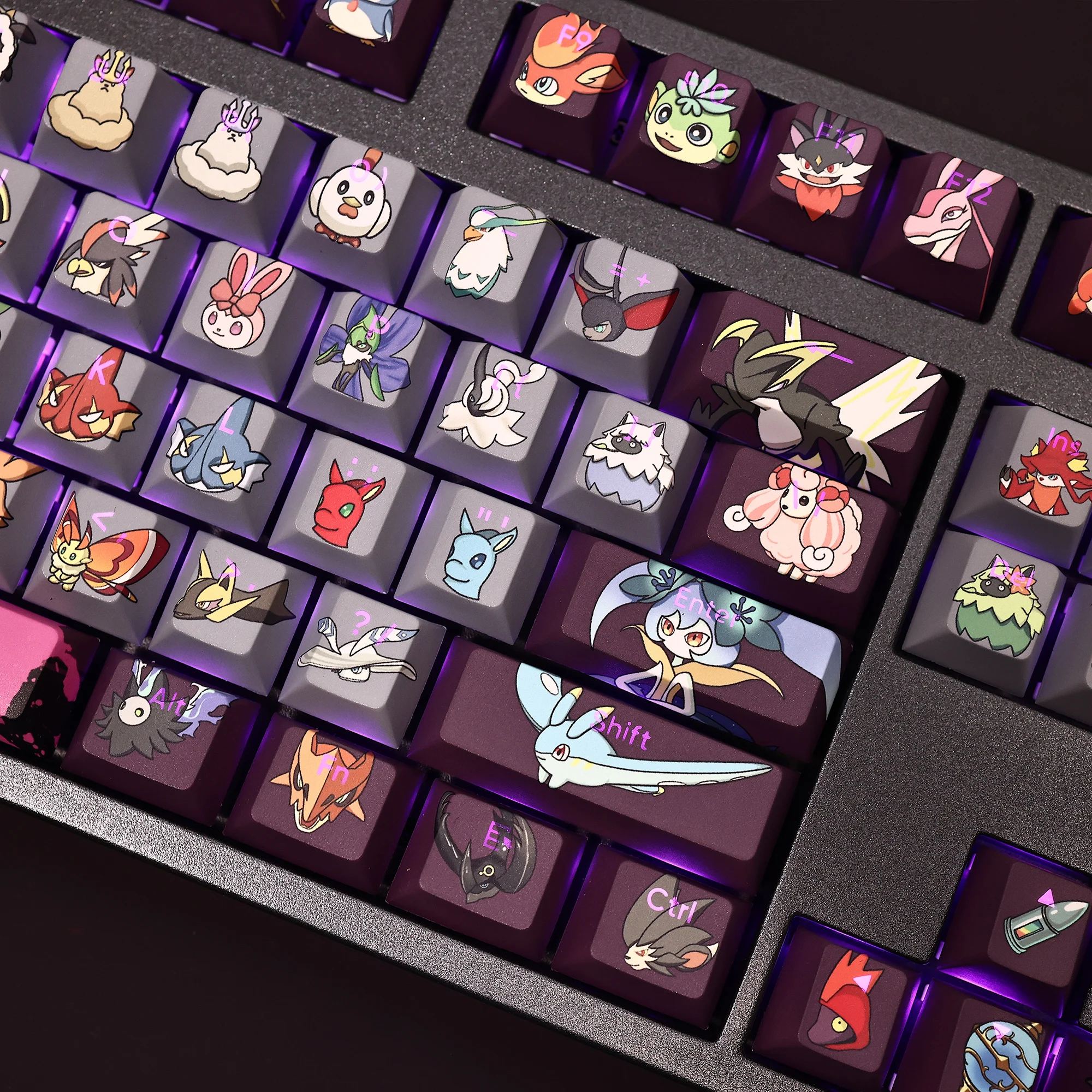 Palworld role108 Keys  Anime game Keycaps RGB translucency PBT Material Cherry Profile Mechanical Keyboard Caps