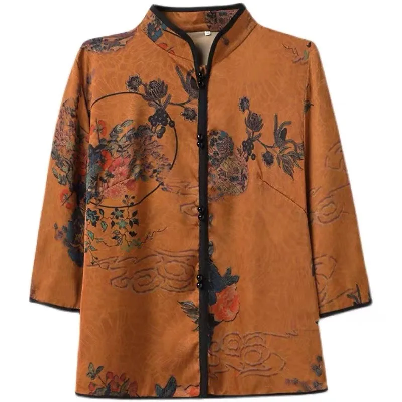 China Style Shirt Vintage Cheongsam Tops Hanfu Women Blusas Chinese Traditional Dress Tang Suit Harajuku Printing Blouses Femme