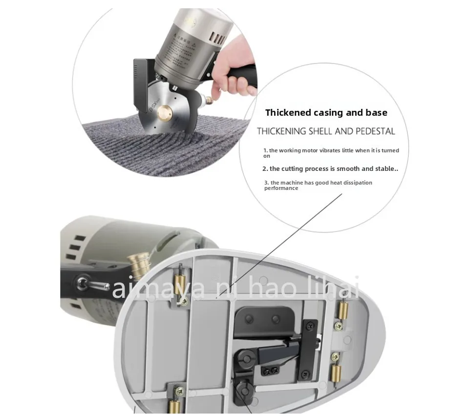 350W 125MM Electric Round Knife Cutting Machine Electric Cloth Leather Blanket Fabric Cardboard Cutter Cutting Thickness 4.5CM