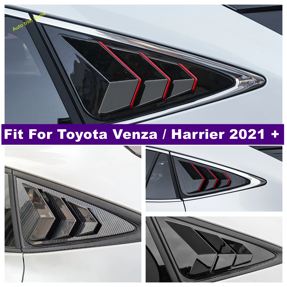 Rear Window Louver Shutter Outside Vent Decor Panel Cover Trim For Toyota Venza / Harrier 2021 2022 2023 2024 Car Accessories