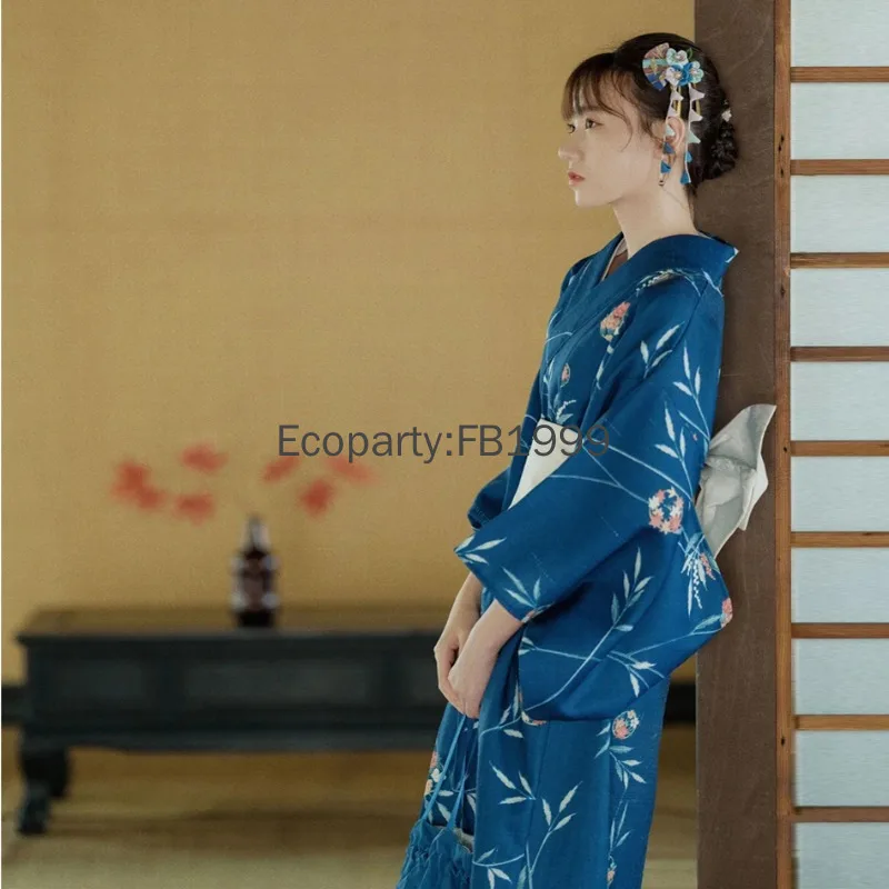 New Japanese Kimono Traditional Japanese Dress Anime Cosplay Photoshooting Bathrobe Sauna Hotspring Vintage Elegant Dress Up