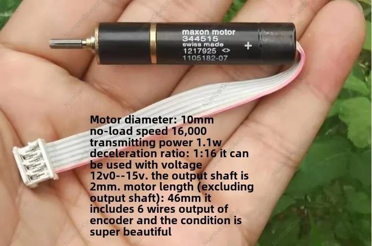 Disassembled, micro DC geared servo motor RE10 344515 12V 1000rpm