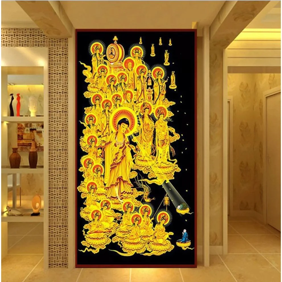 

DIY full Diamond Embroidery,Round Diamond Buddhism and Dhyana Buddhist Living room decoration rhinestone Diamond painting