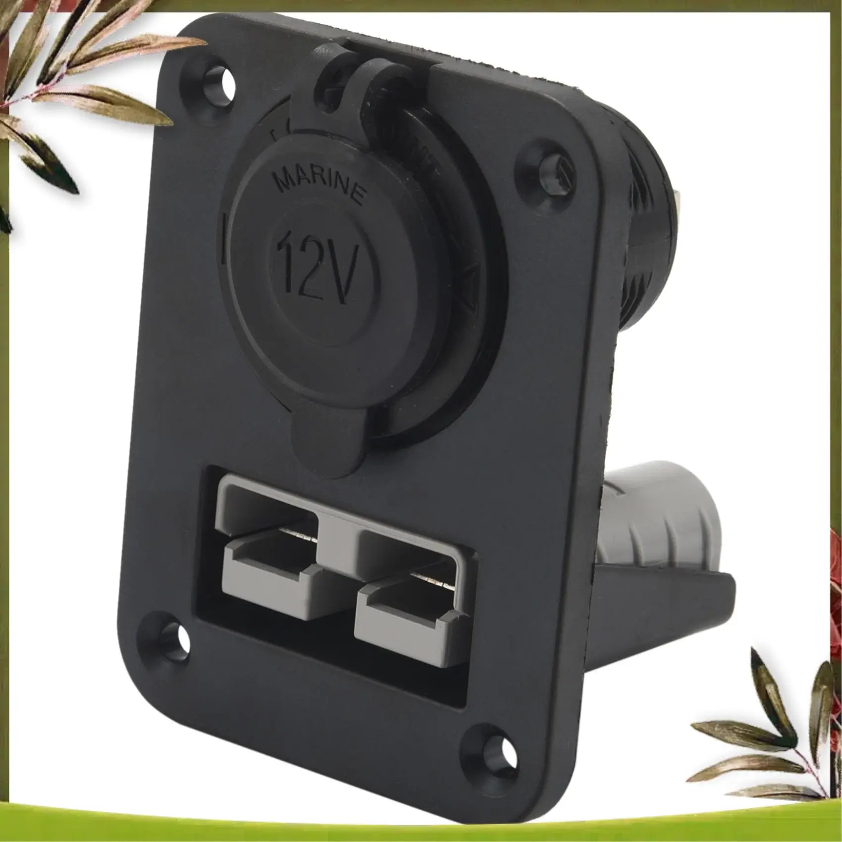

Portable For Anderson Plug C-Igarette Lighter Socket Charger Flush Mount Recessed Plate For Caravan Camper Boat Truck
