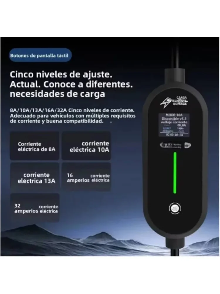 Teschev 220V 230V EV-Ladegerät Typ2 16A 3,5kW Elektroauto-Ladekabel Typ1 Wallbox Modus 2 EVSE für Elektrofahrzeuge