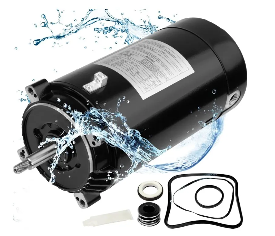 UST1152 Swimming Pool Pump Motor and Seal Replacement Kit, 1-1/2 HP Pool Pump Motor Up-Rated 56J Frame Compatible with Hayward