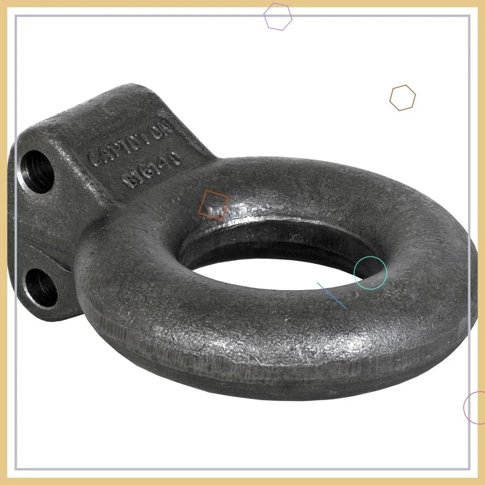 

3" ID Forged Steel Tow Eye, 10 Ton Capacity, Adjustable Bracket Compatible for Heavy-Duty Towing