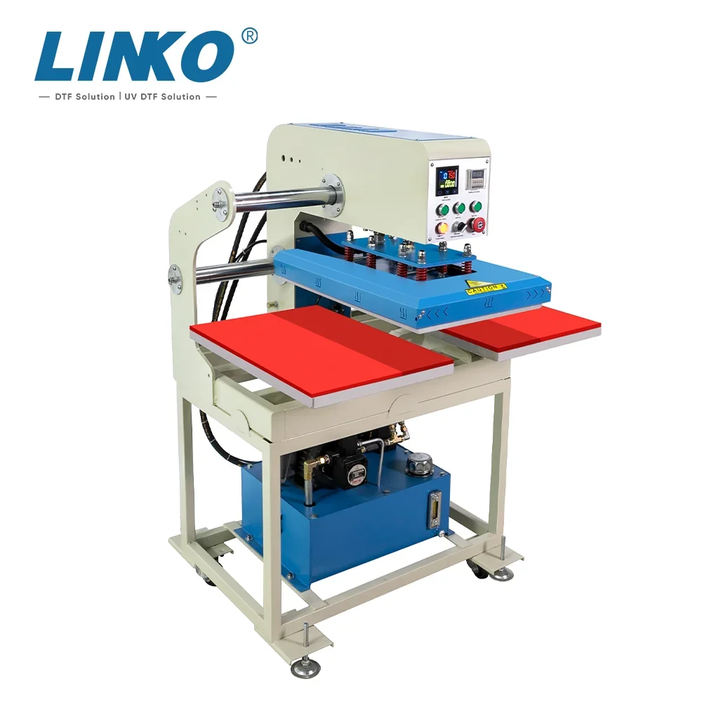 LINKO Double Station Automatic Heat Press Machines hydraulic pressure 40*60cm  DTF Transfers DTF Printer Heat Press Machines