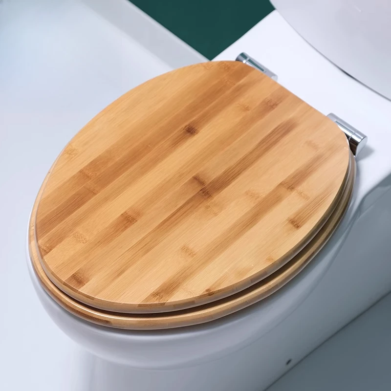 

Moso bamboo thickened solid old-fashioned household universal V-type O-type silent slowly falling bathroom products