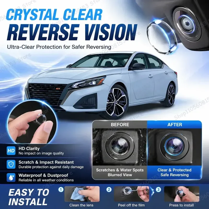 

For Nissan Altima 2015 2026 360 Degree Reverse Camera Cover with Scratch Resistant PC Lens Protector Stickers for Backup