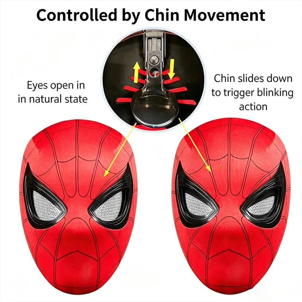 New In Stock Spider-Man Headgear With Movable Eyes Cool Cosplay Accessory Amazing Mask Gift For Festivals Party Display view 6