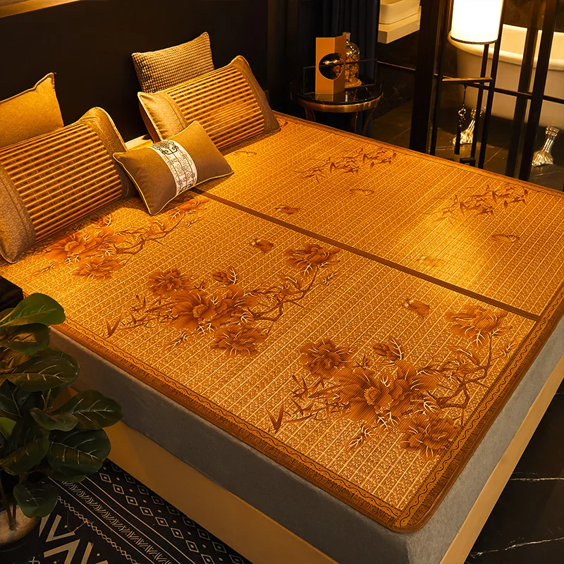 Summer bamboo mat 1.5/1.8/2.0m household summer mattress straw mat foldable bamboo mat air conditioning ice cool mat