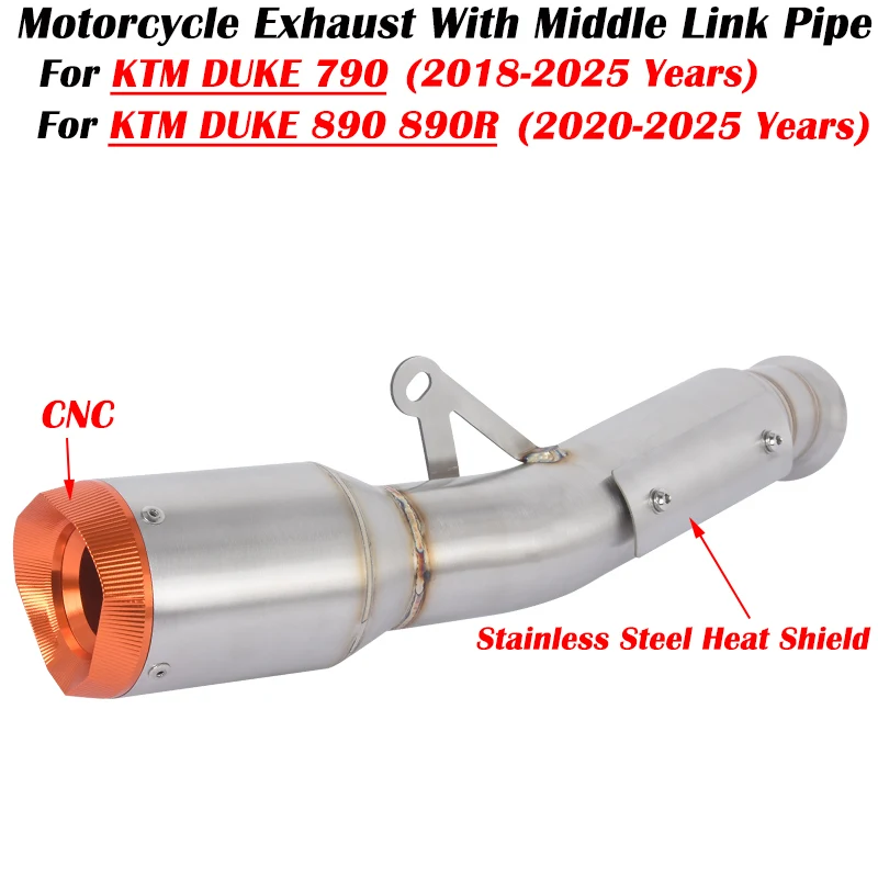 

Для KTM DUKE 790 890 890R 2018 2019-2021 2022 2023 2024 2025 мотоциклетный выхлопной глушитель Escape модифицированный глушитель со средней трубой