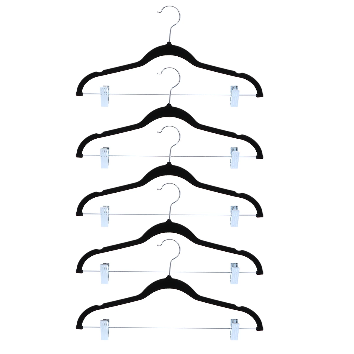 

5pcs Clip Aldult Rack Rotate 360 ABS Flocked Practical Clip Closet Non-Slip Hanger Simple Hanger Cloth Tidy