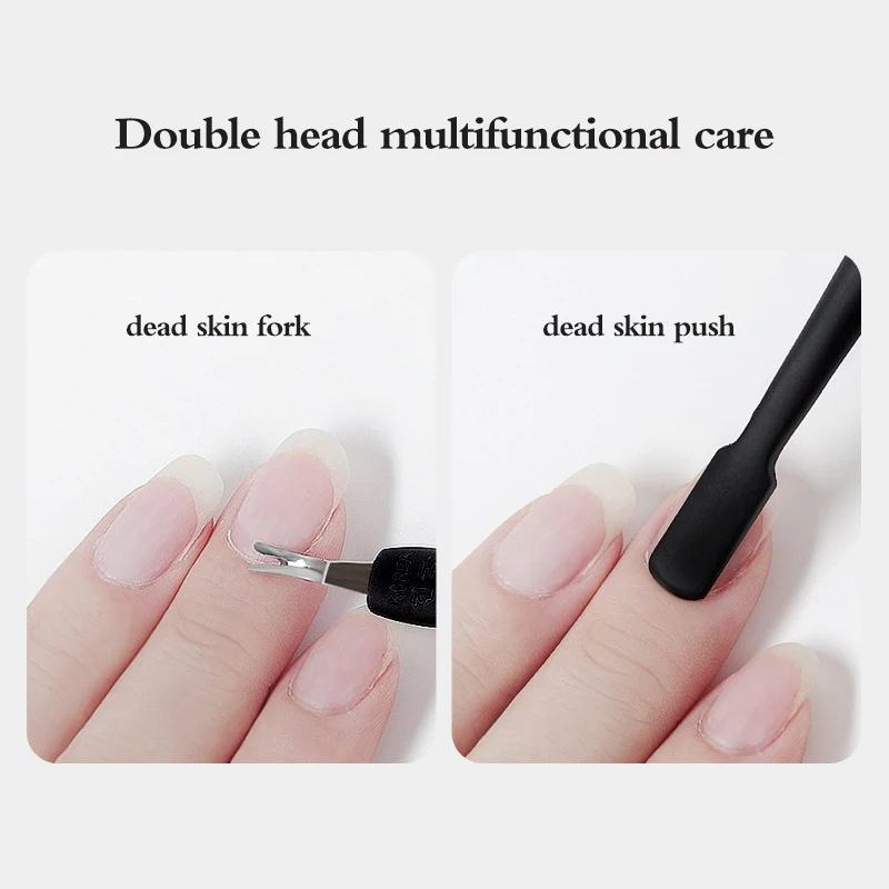 1PC Double-Head Cuticle Trimmer Pusher Cuticle Knife Remover Dead Skin Removal V-Shaped Fork Manicure Pedicure Nail Art Tool