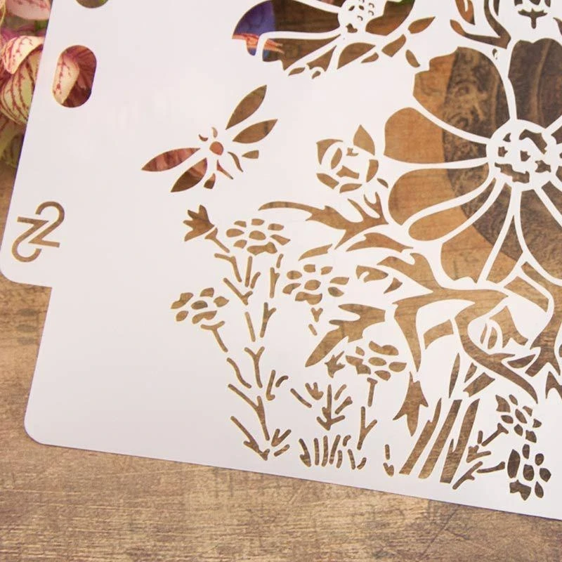 581C Flower Stencils Template Painting Scrapbooking Embossing Stamping Album Crafts