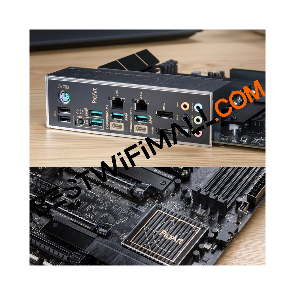 ASUS B550 CREATOR ProArt AMD B550 Ryzen AM4 ATX Carte mre pour les crateurs de contenu Caractristiques PCIe 4.0, Dual Thunderbolt 4 Type-C