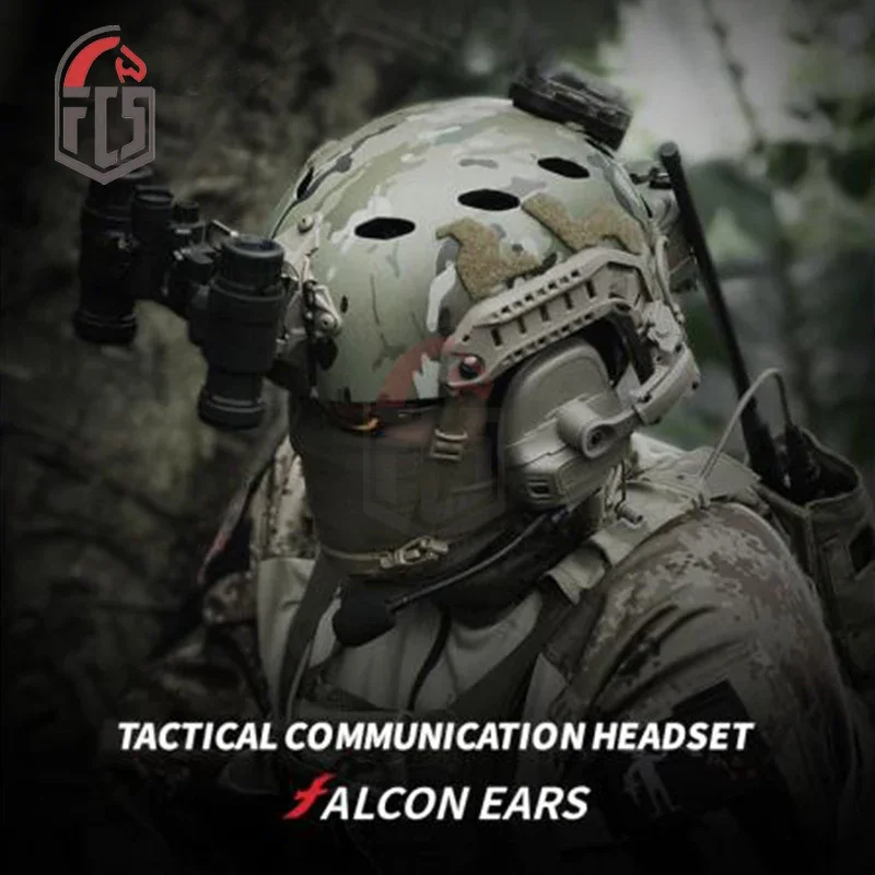 FMA FCS-TACTICAL Falcon Ears Pickup e riduzione del rumore Cuffie per comunicazione tattica TB1490 Cuffie Esports