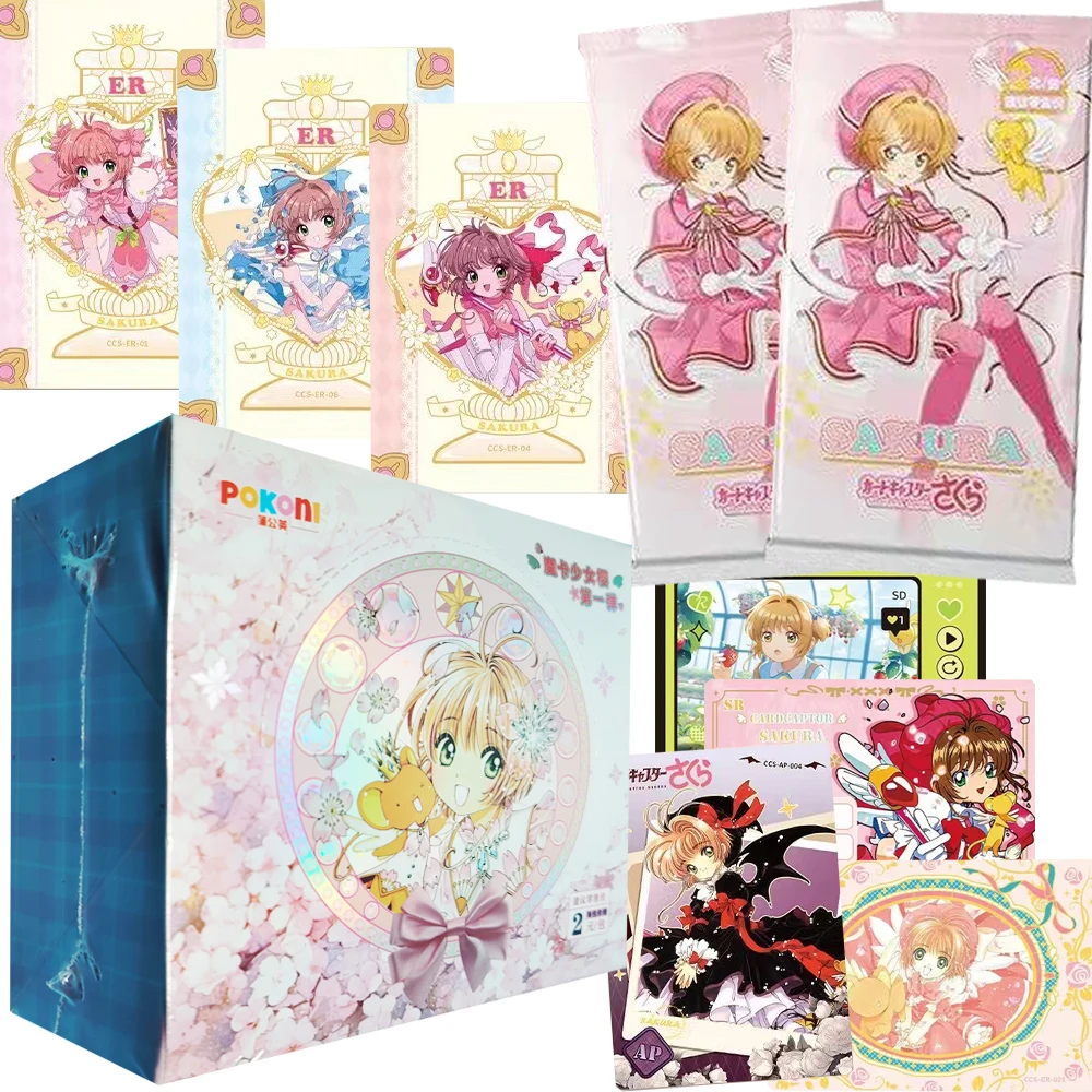 

Оптовая продажа коллекционных карточек Аниме Картонглазая Сакура: Магическая Девушка, милые и очаровательные персонажи, портретные карточки, игрушка-подарок