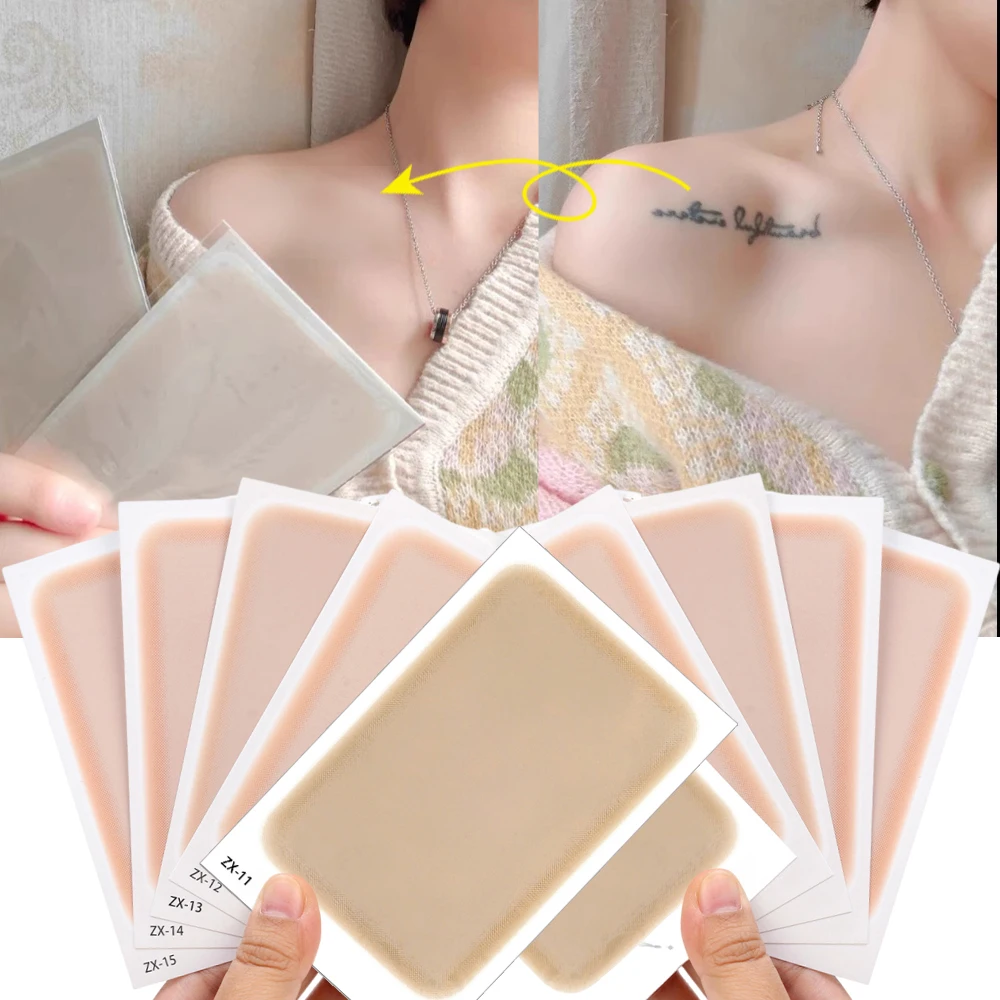 5/10 Sheet Full Cover Concealer Tattoo Waterproof Scar Acne Cover Up Sticker Body Arm Temporary Flaw Hide Tapes Cover-up Patches