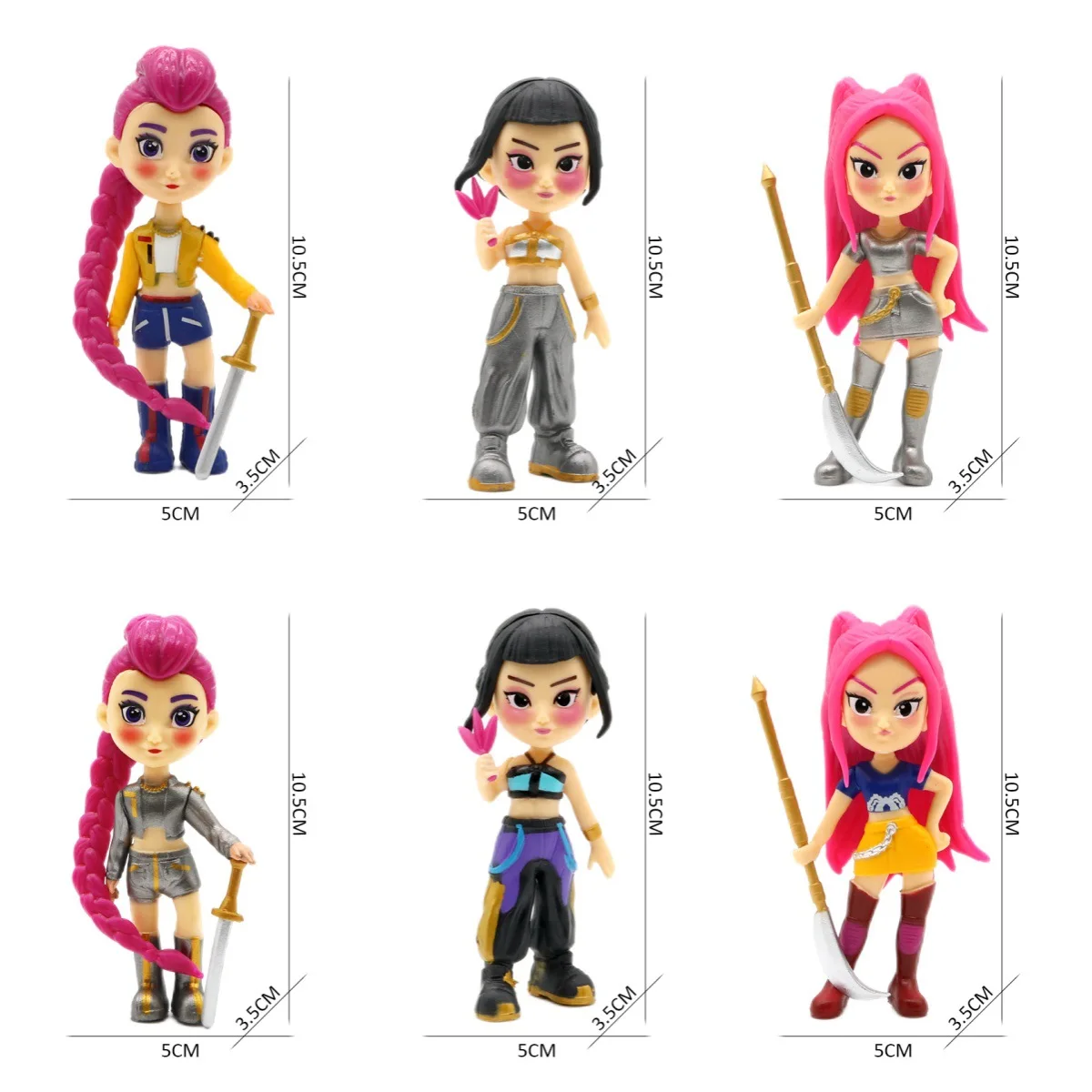 

2025 6in 1 Hot Trendy Kpop Devil Hunter Dolls, Vinyl Dolls, Dolls, Christmas Gifts, Birthday Gifts, Halloween Gift Girls' Toys