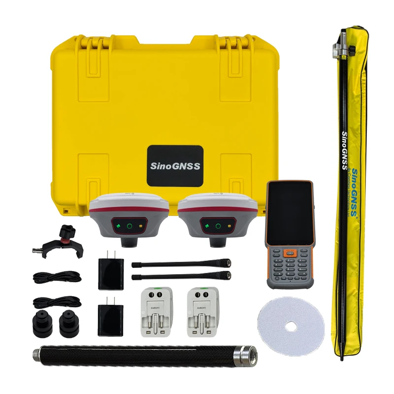 SinoGNSS T10 Plus GNSS RTK Base & Rover Set, Permanent Unlocked Registration Code Without Fault, Support NTRIP CORS Connection