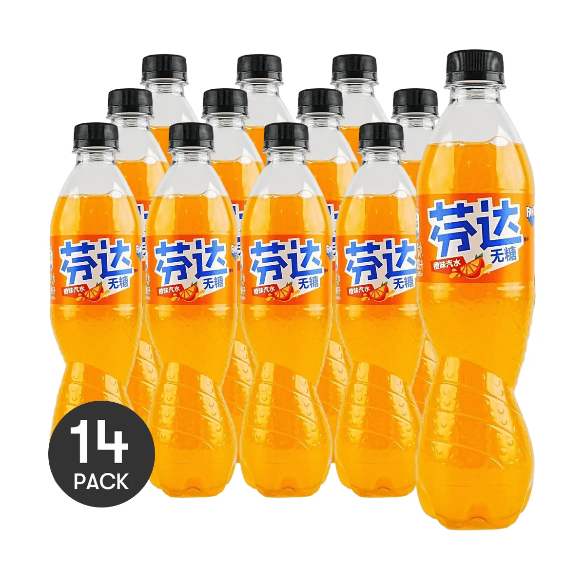 [14 Packungen] Fanta. China zuckerfreies Orangen soda, 16,9 floz * 14 Packungen