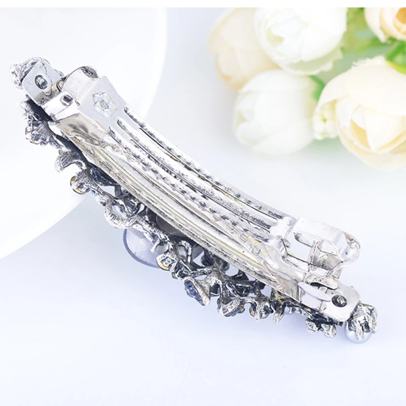 New Fashion Crystal Floral  Hairpins For Ladies Women Girls Hair Clips Elegant Jewelry Bridal Barrettes AE010