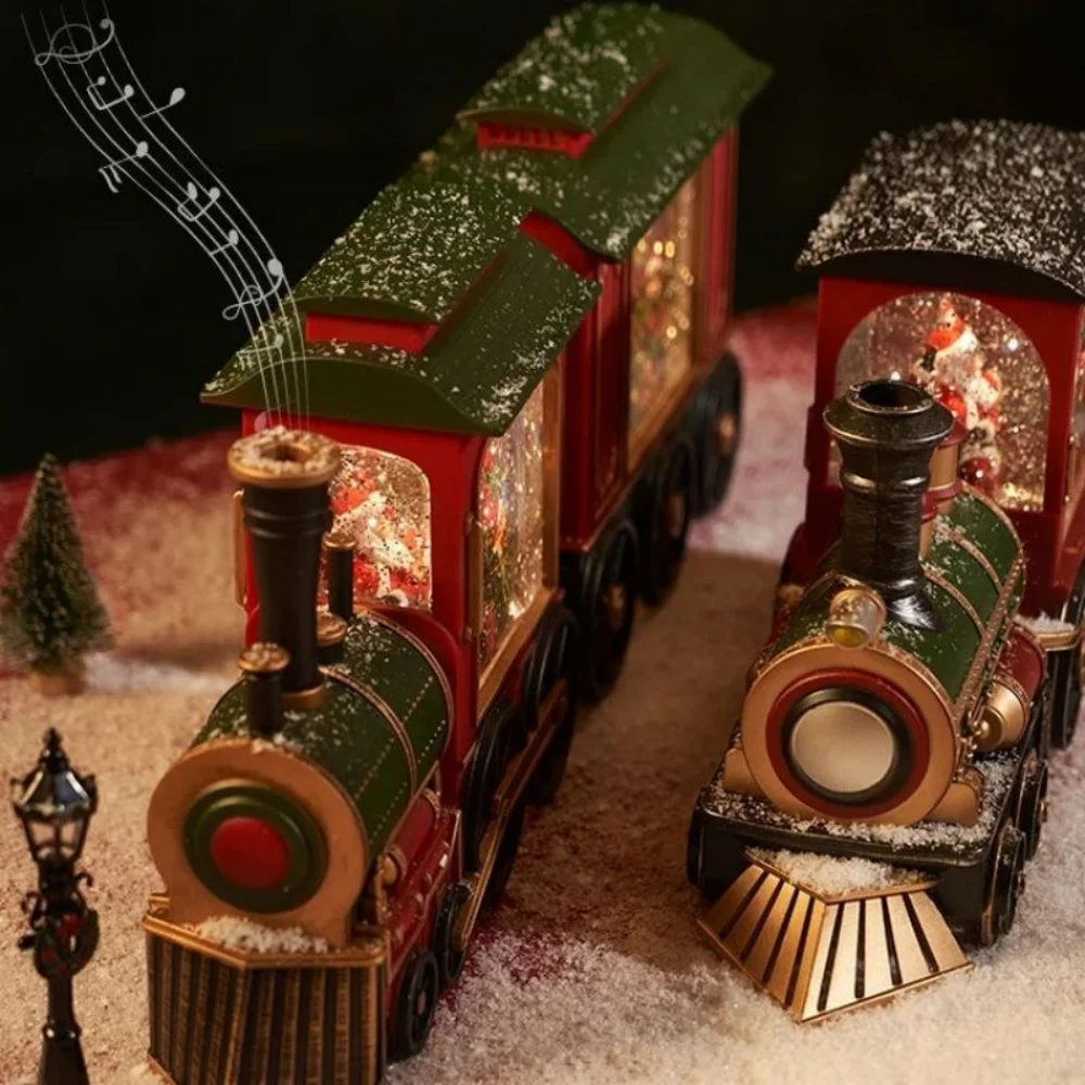 Christmas Gift Christmas Eve Music Box Train Music Box Crystal Ball Ornaments