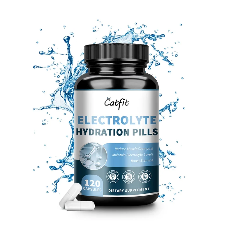 Catfit Electrolyte Hydration Capsules Support Eletrolyte Balance Muscle Energy Booster Fatigue Relief Sleep Quality Nerve Health