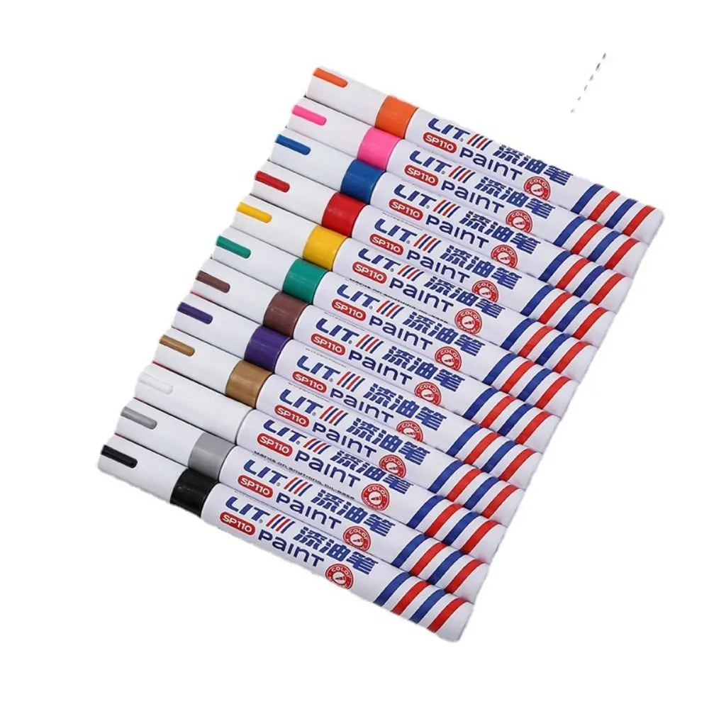 

Multifunction 12 Colors Paint Marker Colorful Permanent Metal Paint Pen Waterproof Graffiti Art Brush Pen Canvas