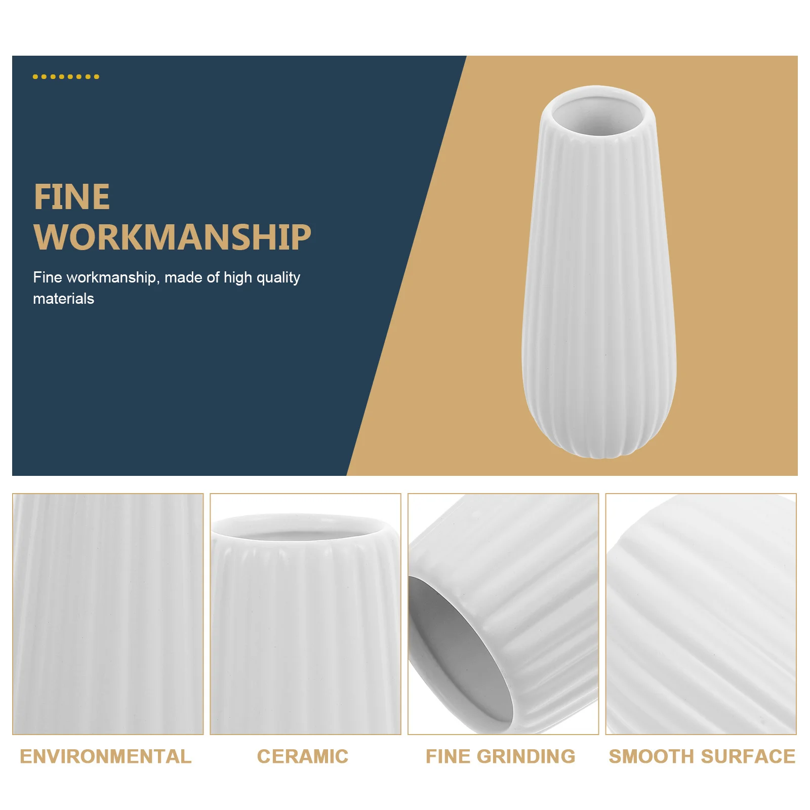 

Creative Ceramic Flower Vase Frosted Matte Surface Decorative Flower Arrangement Vessel for Home Office Desk Ornament Display