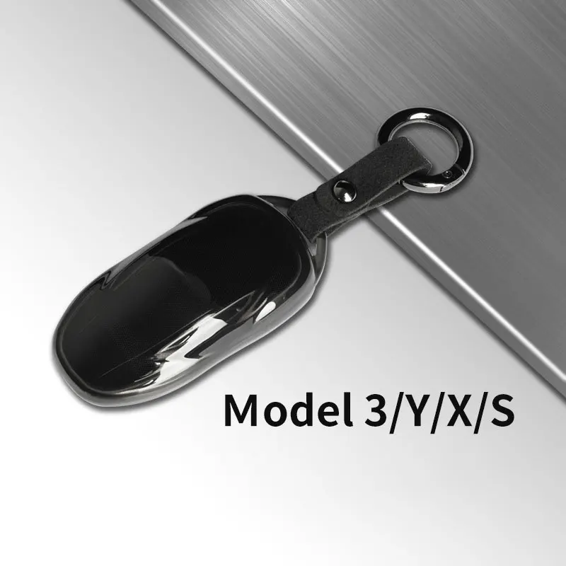 

Keychain For Tesla Key Case Model 3/Y/S Car Accessories Keys Cover Holder Protective Soft Transparent Elastic Shell TPU Material