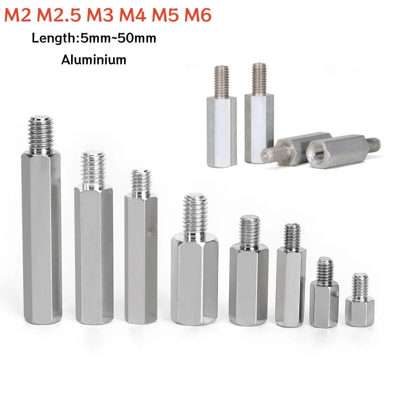 

5~20pcs M2 M2.5 M3 M4 M5 M6 Aluminium Standoff PCB Support Male Female Hex Board Spacing Screw Column Pillars Spacers Bolt