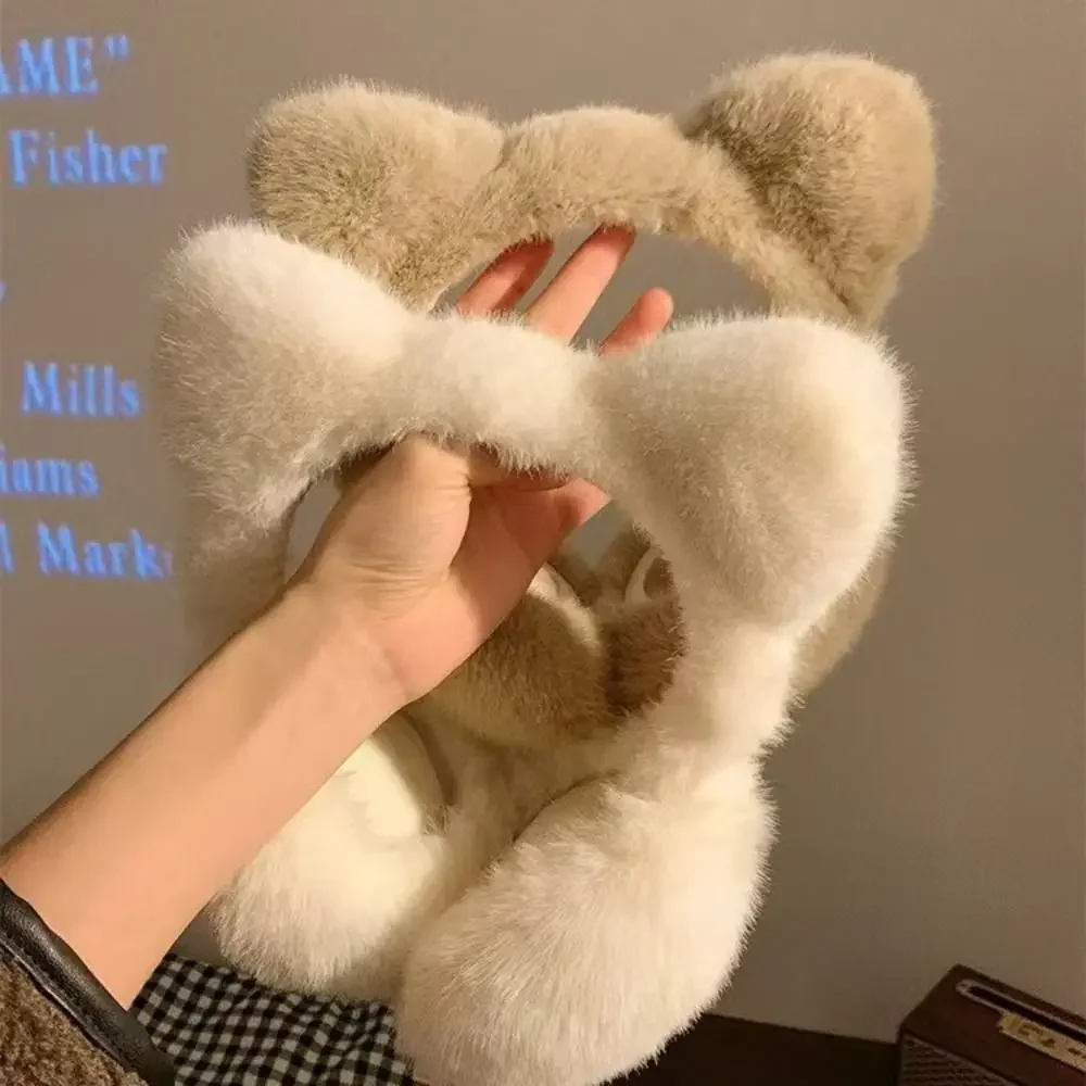 أغطية أذن لطيفة على شكل قطة مقاومة للرياح للشتاء الدافئ من القطيفة لتدفئة الأذن قابلة للسحب وقابلة للطي للنساء والفتيات