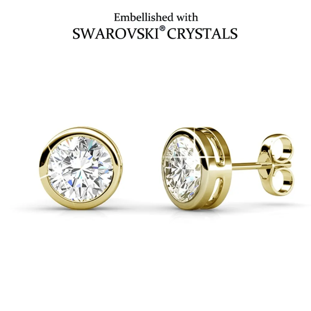 

Серьги-гвоздики со сверкающими кристаллами, украшенные кристаллами Сваровски, медь, серебро, стильные ювелирные изделия, модные модные аксессуары