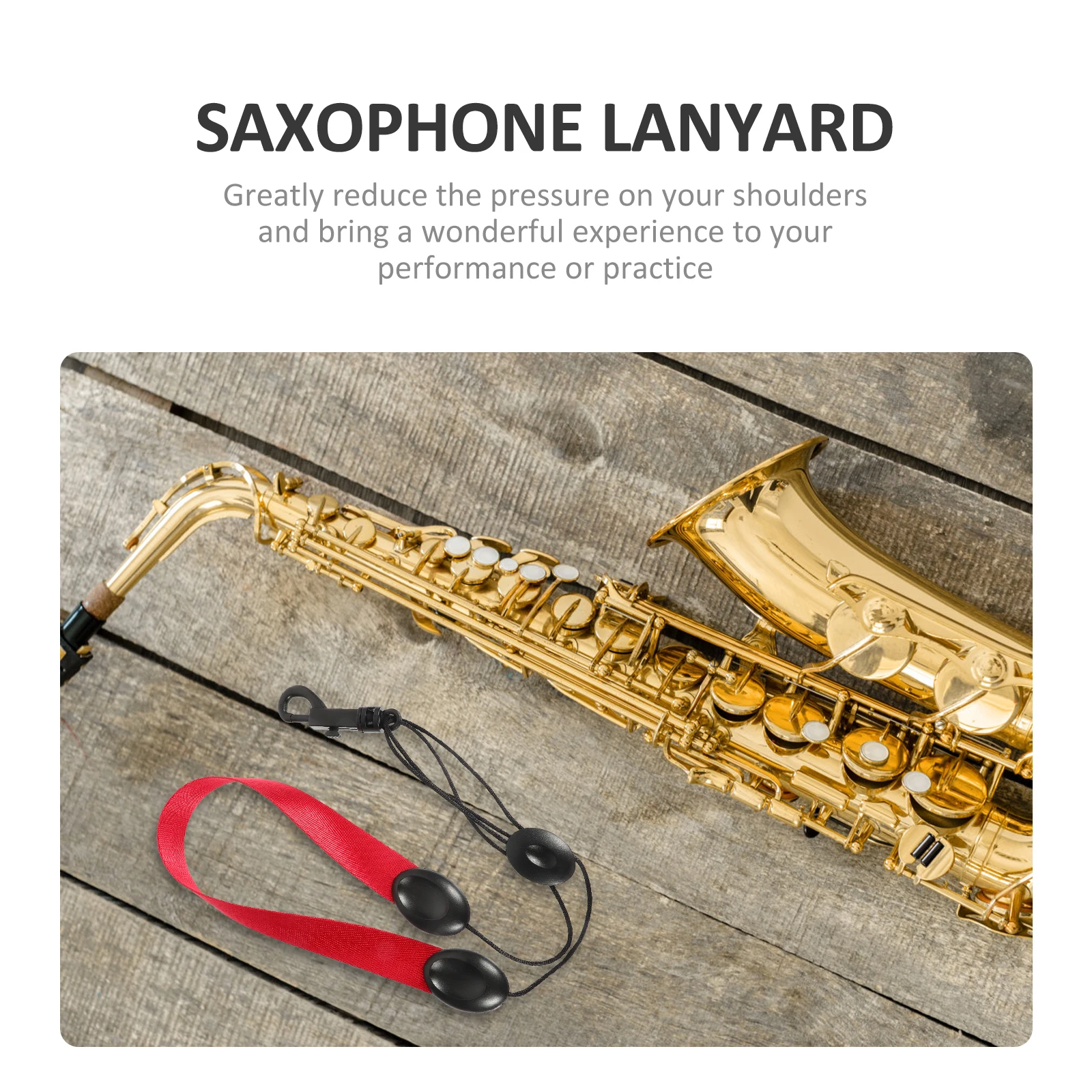 

Saxophone Necklace Hanging Strap Shoulder for Alto Wiring Harness Rope Padded Abs Plastic Saxaphone