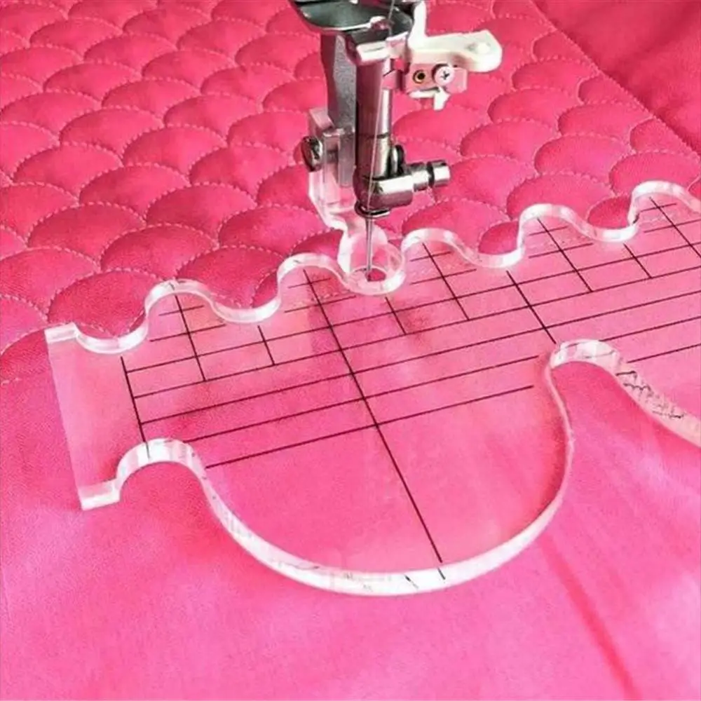 Sewing Ruler Multifunction Embroidery Quilting Darning Foot Beginner Quilting Template Patchwork Acrylic Sewing Tool