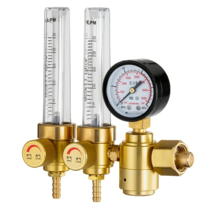 AR-121S Double flow argon meter argon flowmeter pressure reducing valve Industrial gas valve welding