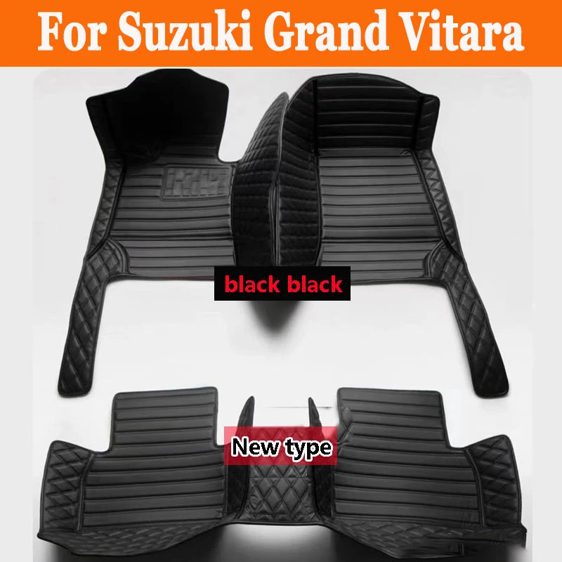 Car floor mats for Suzuki Grand Vitara (Four doors) 2006-2010 2011 2012 2013 2014 2015 2016 2017 auto foot Pads automobile