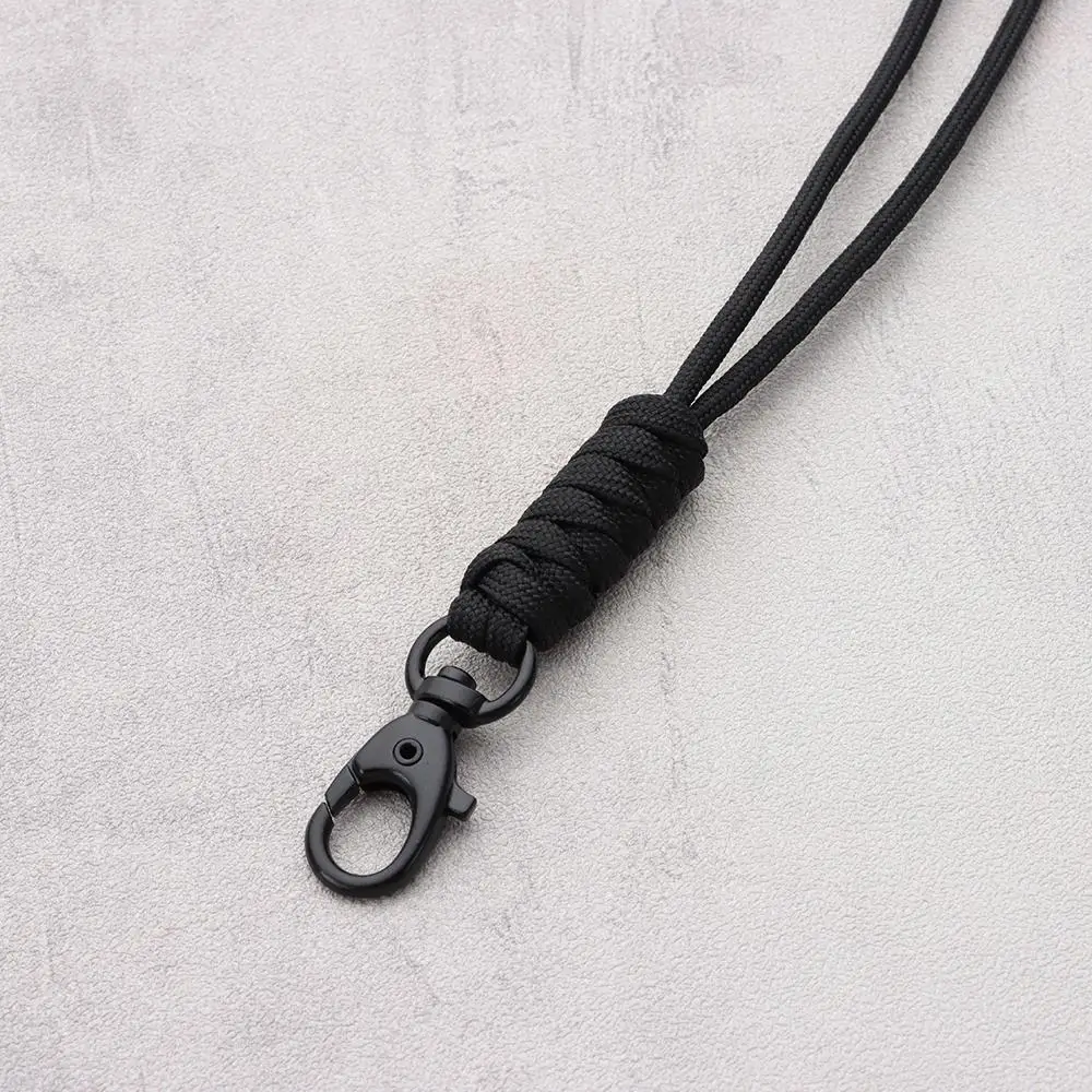 High Quality High Strength Emergency Survival Backpack Paracord Keychain Parachute Cord Lanyard Rotatable Buckle Key Ring