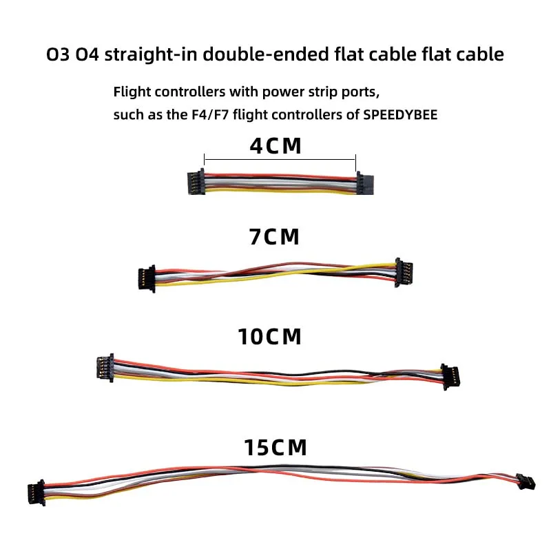 2PCS O3O4 Straight Insertion Double-Ended Flat Cable, F4F7 Flight Control 6P Flat Cable, Image Transmission F405 Connection Cabl