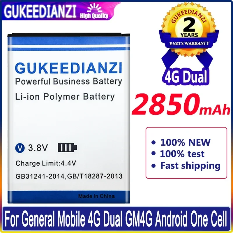 

New 2850mAh Battery for General Mobile GM 5 Android One GM5 4G Dual GM4G GM5D 5D Batteries