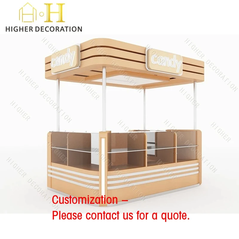 custom.Modern Style Candy Interior Design Colorful Sweet Candy Kiosk Shopping Mall Retail Candy Booth