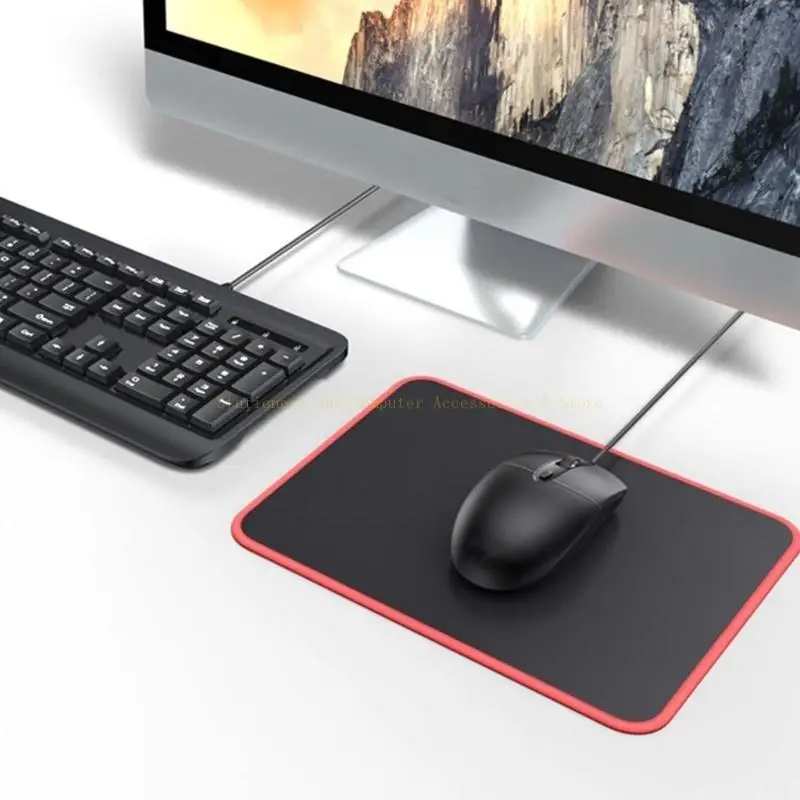 NonToxic Mousepad Rubber Base Mouse Pad for All Users Gamers Black Mats