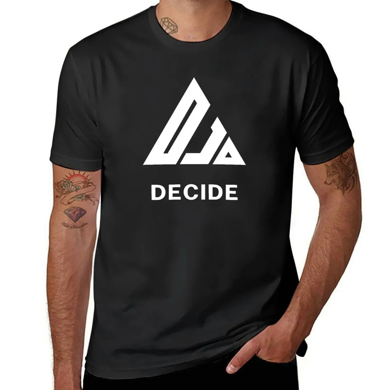 

Djo Merch Decide Logo T-Shirt man t shirt custom t shirt Men's clothing